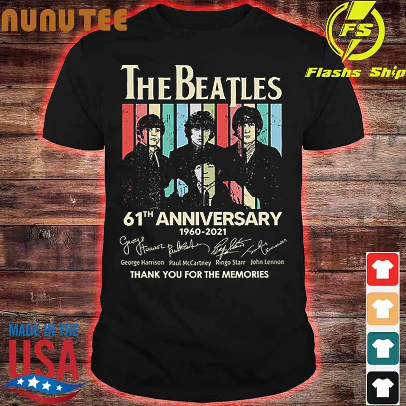 The Beatles 61TH Anniversary 1960 2021 signatures vintage shirt