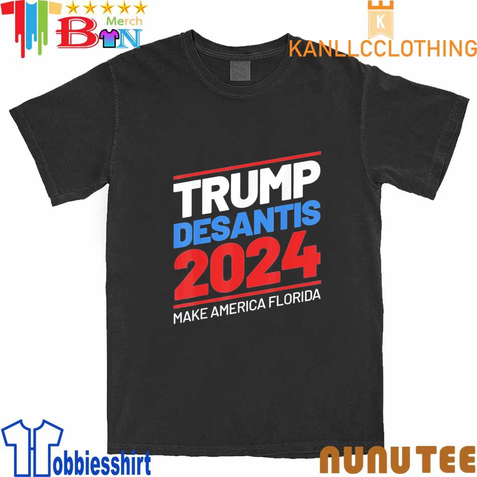 Trump 24 DeSantis MAKE AMERICA FLORIDA 2024 Election T-Shirt