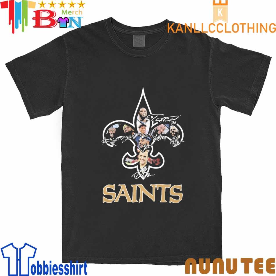 New Orleans Saints Team Players signatures 2023 shirt