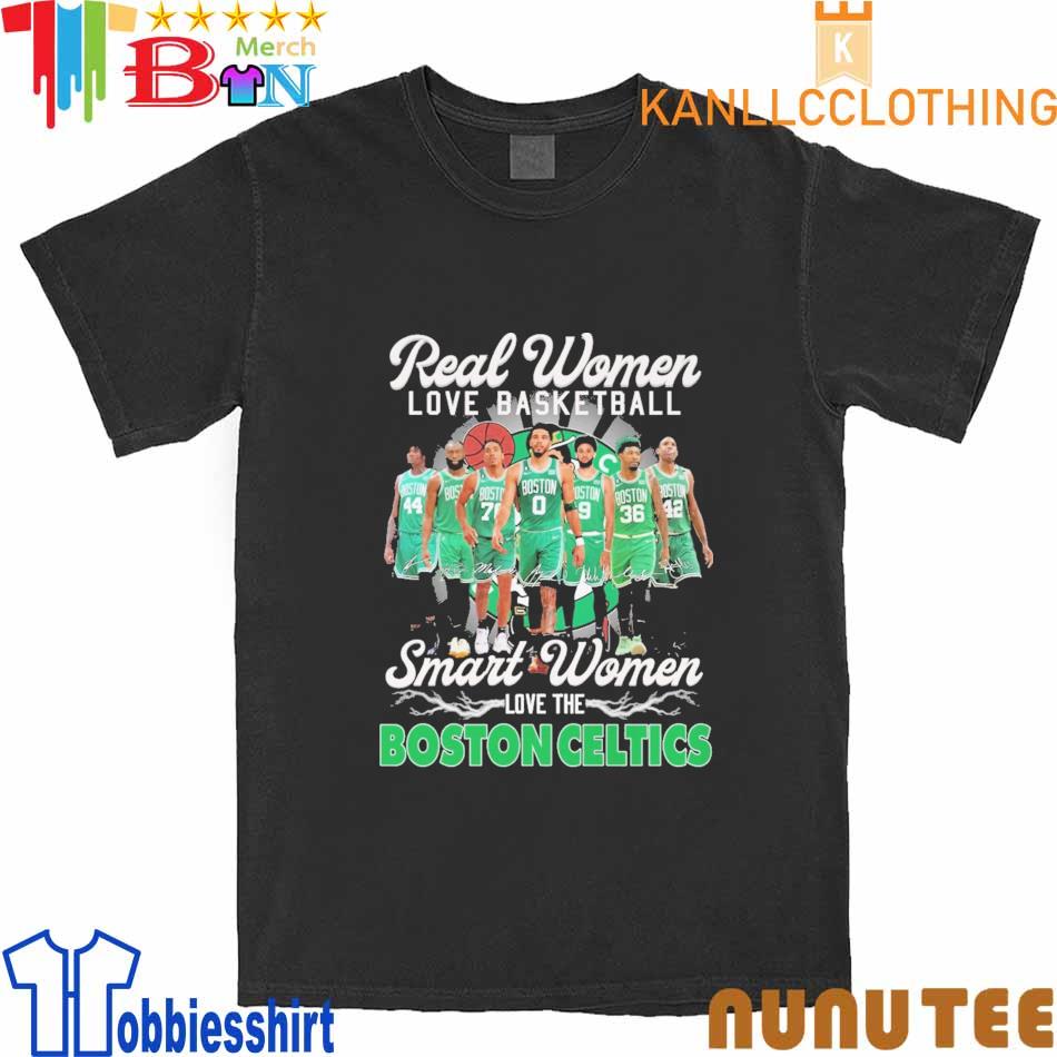 Smart Women love the Boston Celtic Real Women love Baseball signatures 2023 shirt