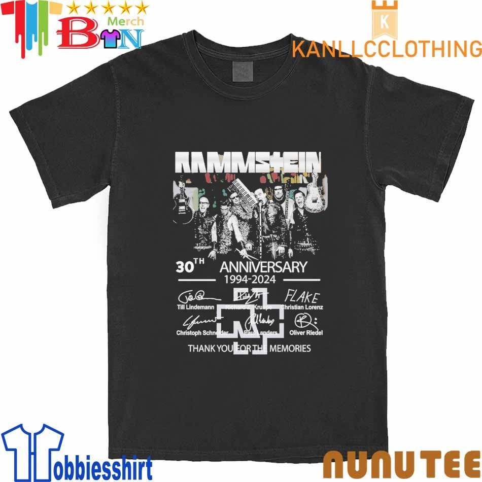Rammstein 30th Anniversary 1994-2024 Signatures Shirt